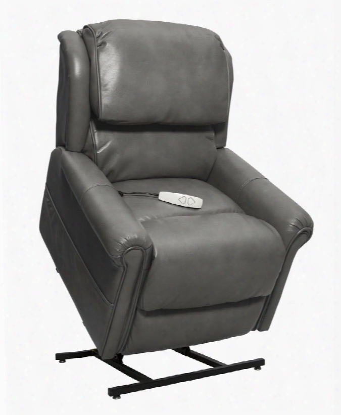 Uptown Nm2350-bsl-a0a 34" Power Recliner Lift Chair With 3-position Mechanism Split Back Design And Chaise Pad In