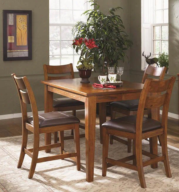 Urban Craftsmen Collection 340-5pcdining-br-054-4901 5-piece Dining Room Set With Dining Table And 4 Side Chairs In