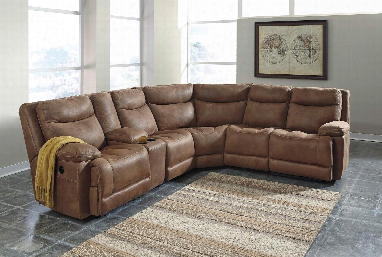 Valto Collection 79400-40-57-19-77-46-57-41 Sectional Sofa With Left Arm Facing Recliner 2x Storage Consoles Armless Recliner Wedge Armless Chair And Right