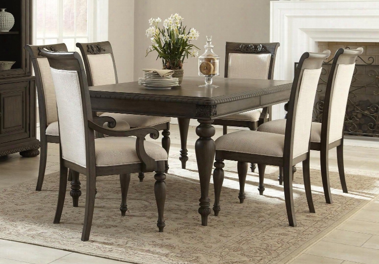 Versailles 980-7pcdining-br 7-piece Dining Room Set With Dining Table 4 Side Chairs And 2 Armchairs In