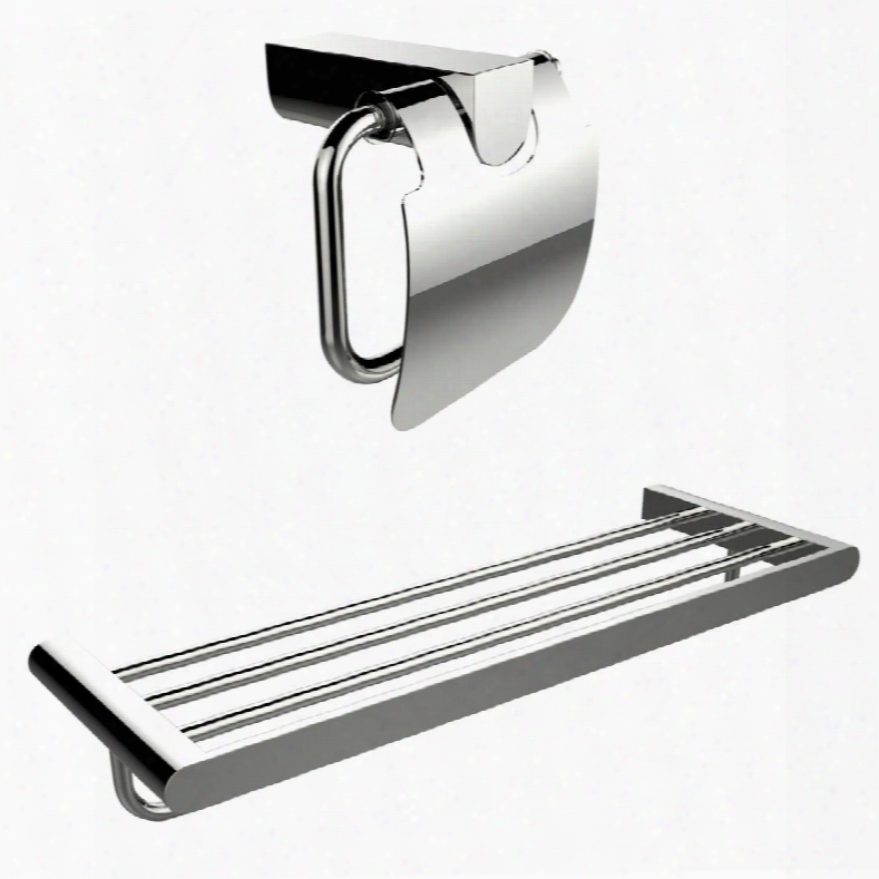 Ai-13342 Chrome Plated Toilet Paper Holder With Multi-rod Towel Rack Accessory
