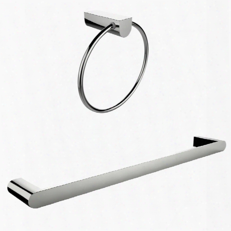 Ai-13365 Chrome Plated Towel Ring With Single Rod Towel Rack Accessory