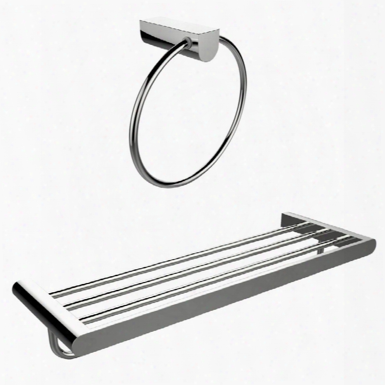 Ai-13366 Chrome Plated Towel Ring With Multi-rod Towel Rack Accessory