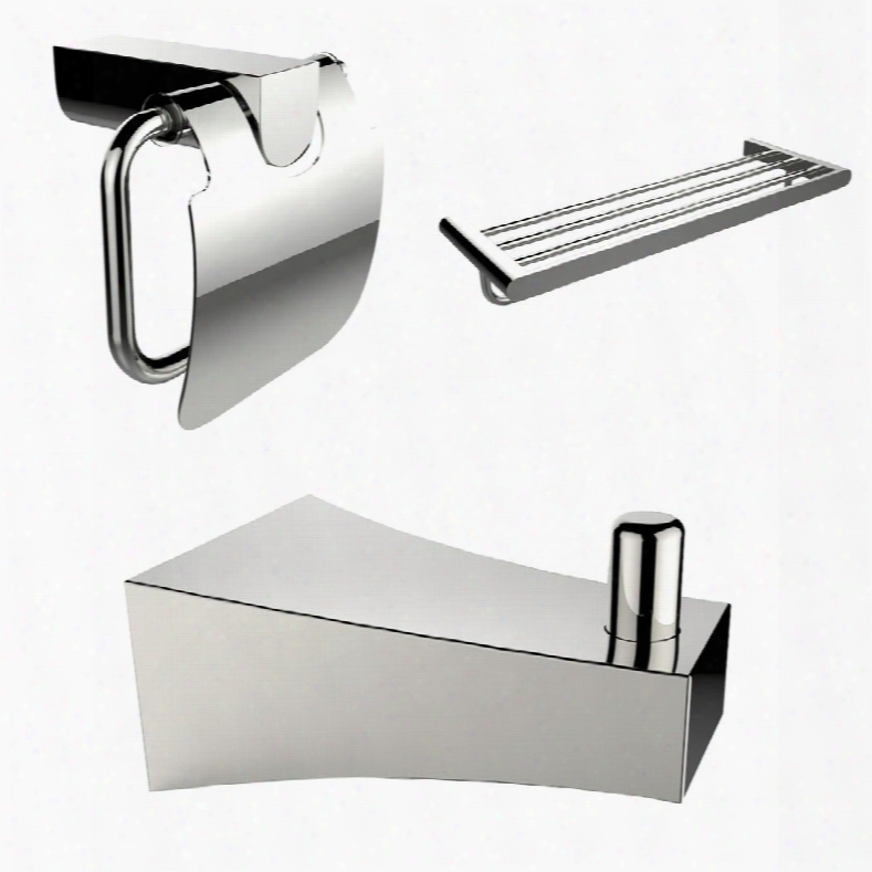 Ai-13520 Chrome Plated Mulri-rod Towel Rack With Robe Hook And Toilet Paper Holder Accessody