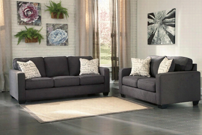 Alenya Collection 16601sl 2-piece Living Room Set With Sofa And Loveseat In