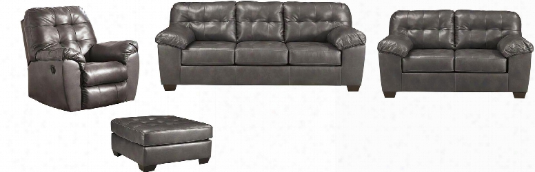 Alliston Collection 20102slro 4-piece Existing Room Set With Sofa Loveseat Recliner And Oversized Accent Ottoman In