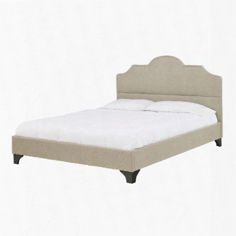 Antioch Collection Hc8934a4 Twin Size Upholstered Platform Bed With Traditional Style Wood Consturtion And Bracket Feet In