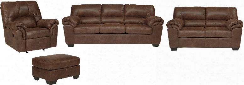 Bladen Collection 12000slro 4-piece Living Room Set With Sofa Loveseat Recliner And Ottoman In