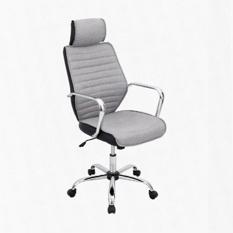 Capitol Ofc-ac-cap Char 45" - 49" Office Chair With Woven Fabric Upholstery Adjustable Height And 360-degree