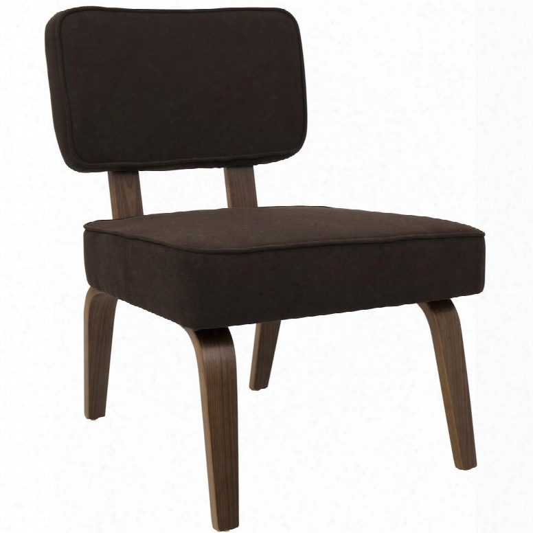 Ch-nnz Esp Nunzio Mid-century Modern Accent Chair In Espresso