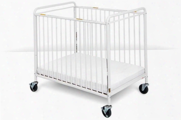 Chelsea Collection 2032097 41" Chelsea Solid Steel Cleraview Crib With 4 Inch Casters 360 Degrees Welding Process Reinforced Mattress Board In