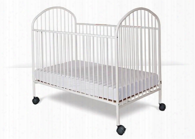 Classico Collection 1321097 54" Full Sized Slatted Crib With 2 Inch Casters Adjustable Mattress Board In