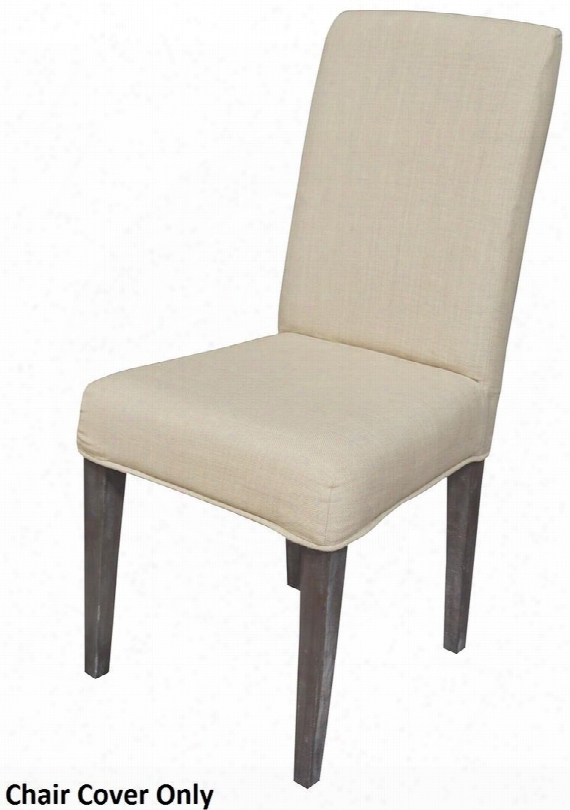 Couture Covers Collection 7011-117-b 21" Parsons Chair Cover With Square Shape And Fabric Material In Light Cream