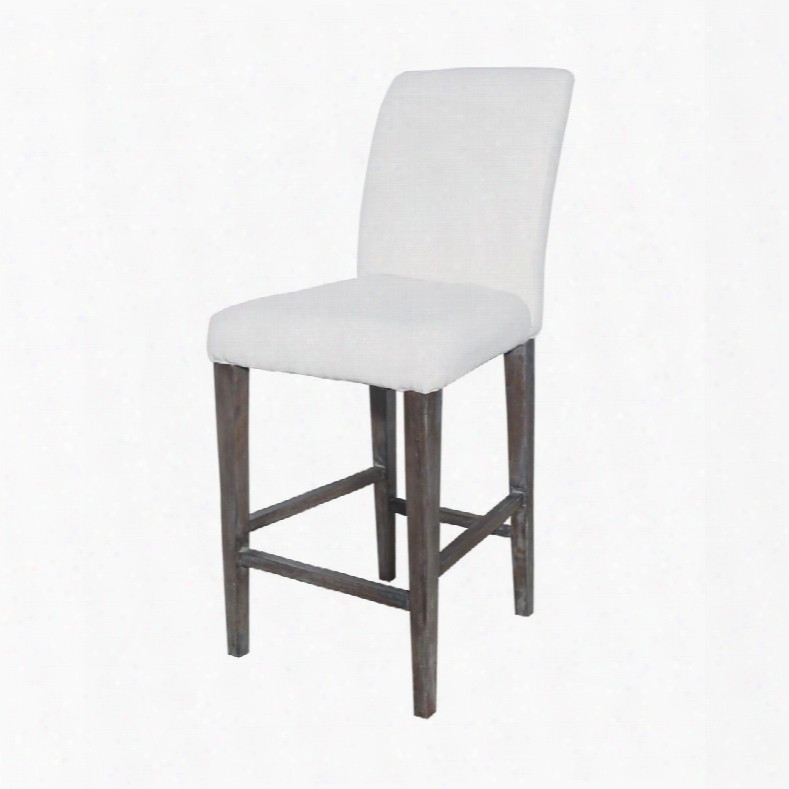 Couture Covers Collection 7011-124 42" ;parsons Bar Stool With Tapered Legs Fabric Upholstery And Mahogany Materials In Heritage Stain And White Wash