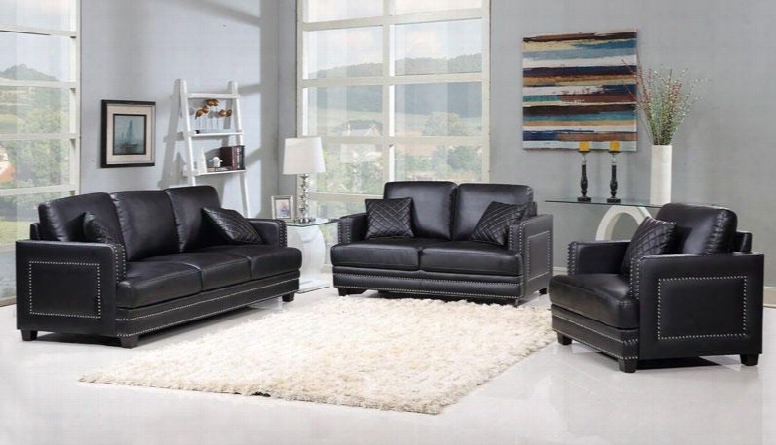 Ferrara Assemblage 654-bl-s-l-c 3 Piece Living Room Set With Sofa + Loveseat And Chair In