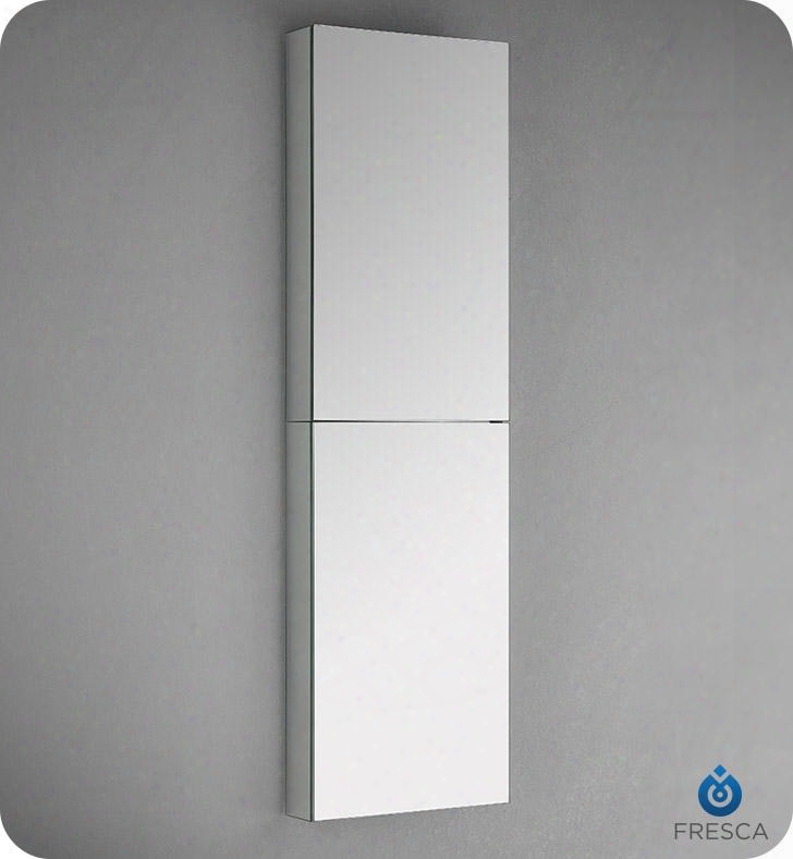 Fmc8030 52" Tall Bathroom Medicine Cabinet With 2 Mirrored Doors And 4 Adjustable Glass