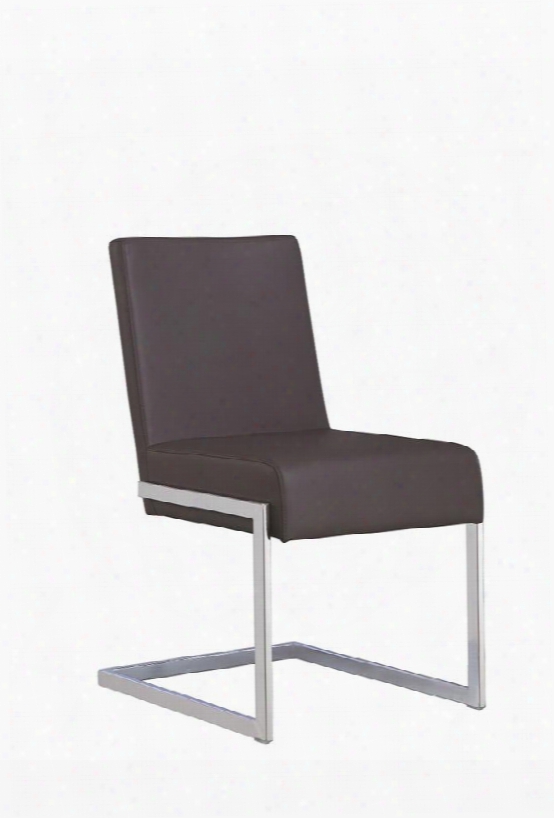 Fontana Collection Cb-f3131-g 34" Dining Chair With Eco Leather Upholstery Chrome Legs And Stitched Detailing In