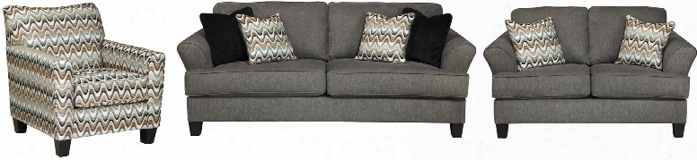 Gayler Collection 41201slac 3-piec Eliving Room Set With Sofa Loveseat And  Accent Chairman In