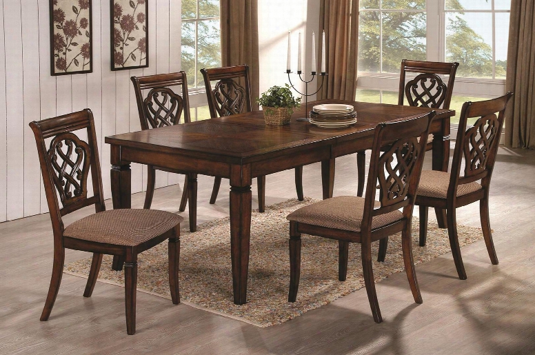 Hayden 103391set 7 Pc Dining Room Set With Table + 6 Side Chairs In Walnut