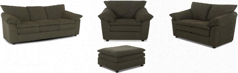 Heights E13-slcotto-ls 4-piece Living Room Set With Sofa Loveseat Chair And Ottoman In L1bre