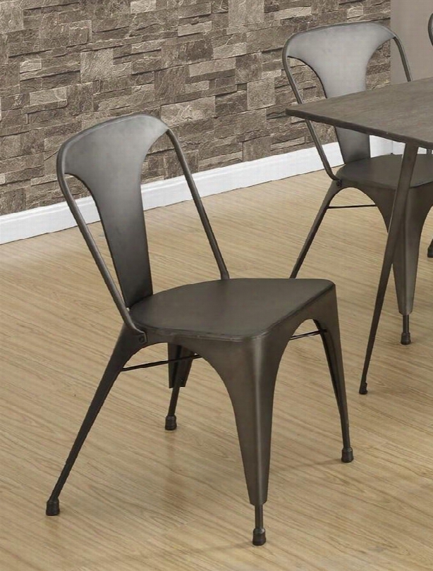 I 1081 33" 2 Pcs Dining Chair With Sturdy Metal Legs Contemporary Style And Sturdy Metal Legs In