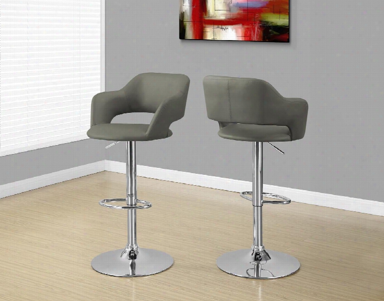 I 2364 41" Barstool With Hydraulic Lift Contemporary Style And Foot Rest In