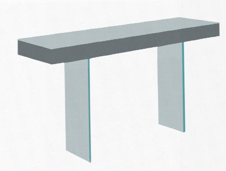 I Vetro Collection Cb-111-g-console 55" Console Table With Glass Legs And Mdf Construction In