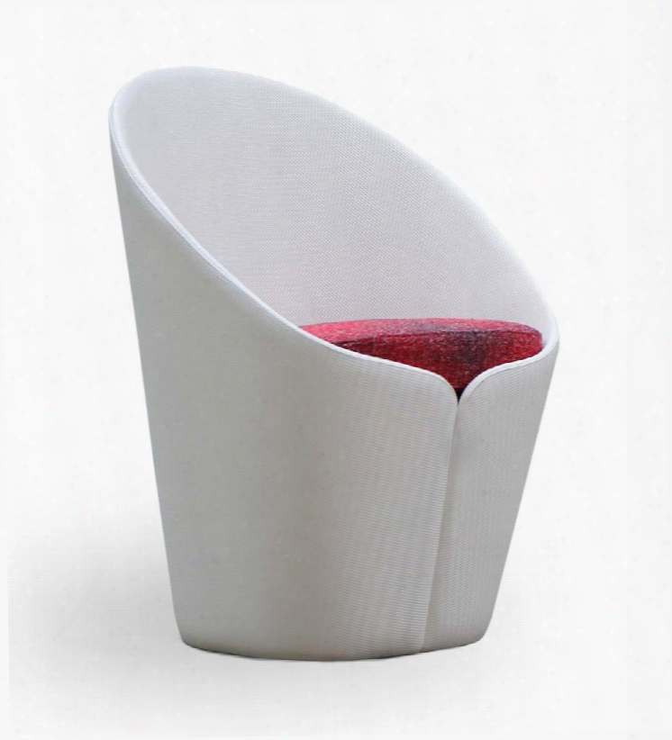 In12w 25" Butterfly Modern Fiber Glass Petal Lounge Chair With Removable Seat Cushion And Fabric Upholstery In