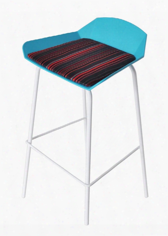 In7b Minimalist Stackable Bar Stool With Chrome Plated Leg Abs Thermoplastic Polymer Shell And Pu Coated Seat In