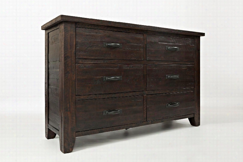 Jackson Lodge Youyh 1605-10 54& Quot; Double Dresser With Full Extension Drawers 3.5" Off Floor And Dresser Only - Mirror Sold