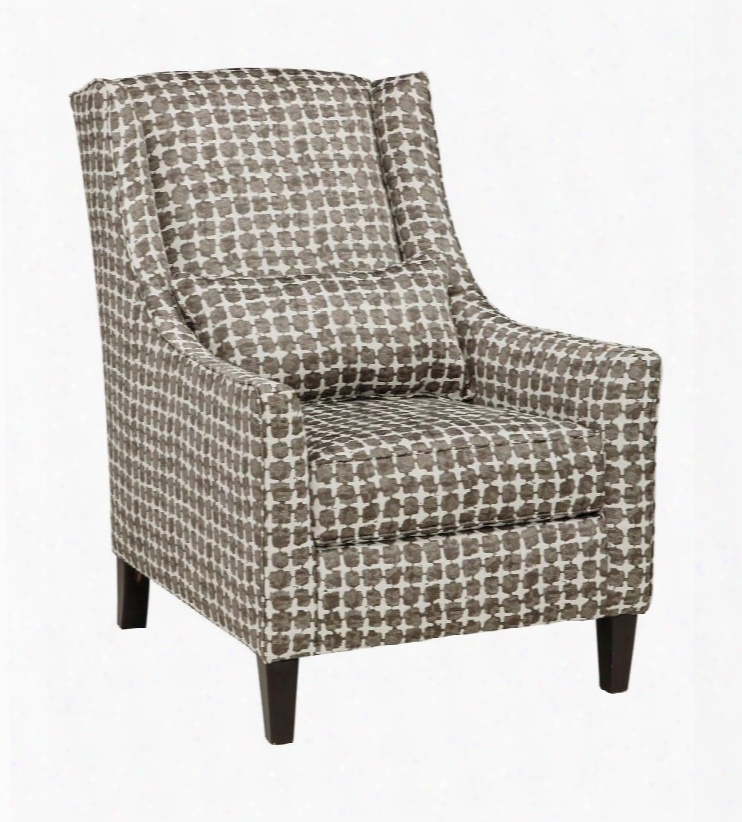 Lainier Collection 5420221 30" Accent Chair With Modified Wingback Profile Fresh-feel Fabric Upholstery Organic Pattern And Contemporary Style In