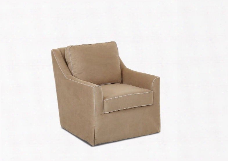 Leander N-23-swgl-mk-mo 30" Swiveo Gliding Rocker With Tailored Skirt Classic Roll Arms And Two Seat Cushions In Microsuede