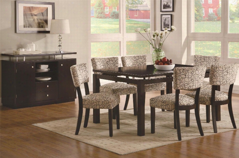 Libby 103161setb 8 Pc Dining Room Set Wuth Table + 6 Side Chairs + Server In Cappuccino