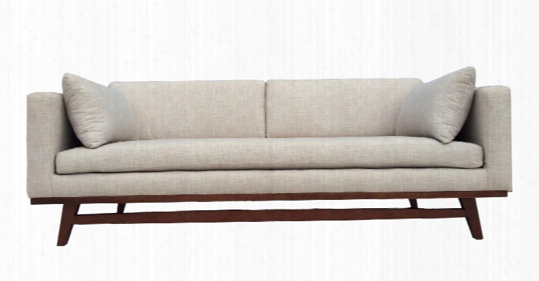 Metz In19 80" Contemporary Fabric Loveseat With New Zealand Pine Frame Track War And 2 Pillows Included In