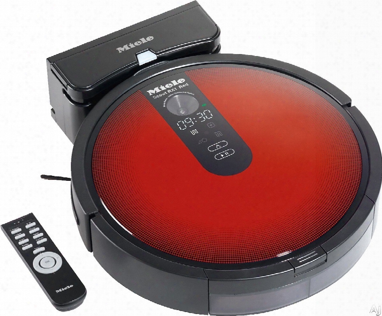 Miele 41jql000usa Scout Rx1 Red Robotic Vacuum Cleaner With Smart Navigation, Triple Cleaning System And Furniture Protection Technology