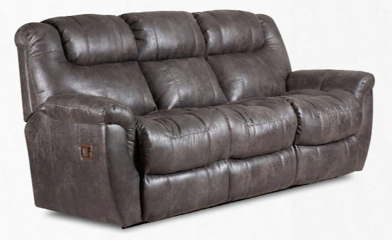 Montgomery Collection 216-96/4303-14 87" 2-arm Double Reclining Sofa With Drop Down Table 2-motor Massage Faux Leather Upholstery Plush Padded Arms