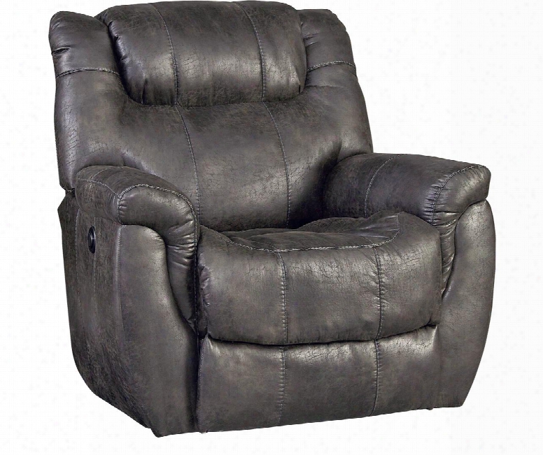 Montgomery Collection 216-98/4303-14 41" Motion Rocker Recliner With Faux Leather Upholstery Plush Padded Arms Stitched Detailing And Contemporary Style In