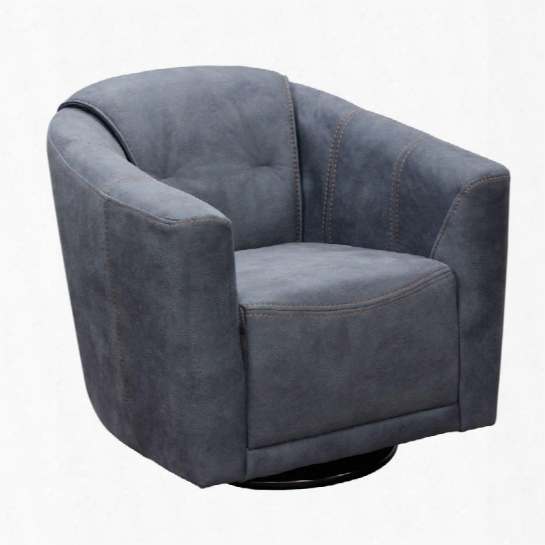 Murphy Murphychgr 33" Accent Chair With Light Grey Fabric 360-degree Swivel And Contoured Seat