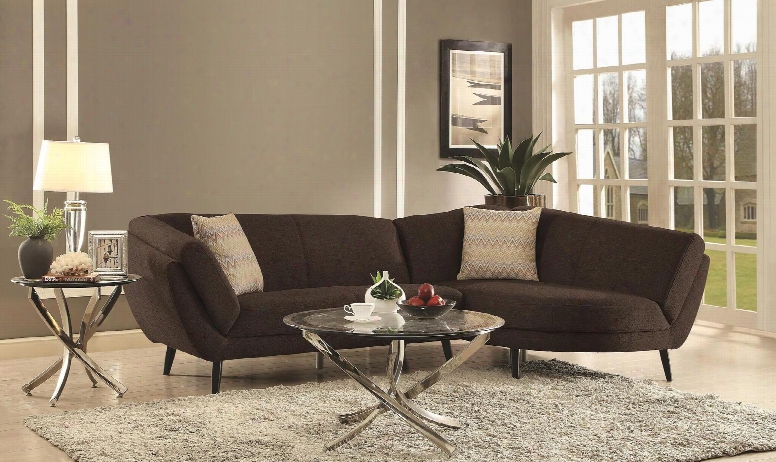 Norwood 500463set 3 Pc Living Room Set With Sectional Sofa + Coffee Table + End Table In Charcoal