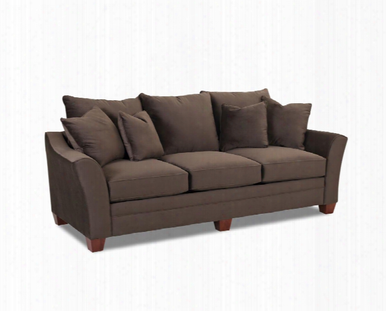 Posen 83844-s-bc 99" Sofa With Pillows Stuffed Cushions And Curvaceous Track Arms In Belsire