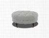 Janelle Collection K77700-OTTO-MB 37" Ottoman with Round Design Button Tufted Top and Caster Legs in Max