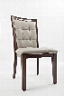 Manchester 1672-385KD 41" Upholstered Dining Chair with Acacia Solids and Veneers Faux Leather and Tufted