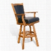 Sedona Collection 1411RO-30 49" Barstool with Swivel Stretchers and Cushioned Seat & Back in Rustic