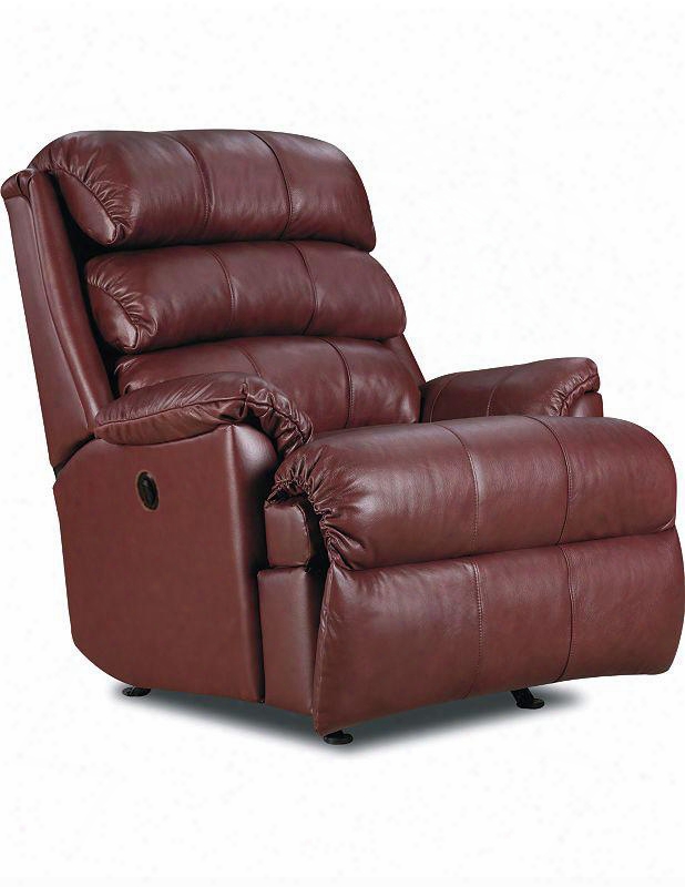 Revive Collection 11958p/23-43/5123-43 38" Power Zero Gravity Rocker Recliner With Leather Match Upholstery Stitched Detailing Plush Padded Arms And Casual