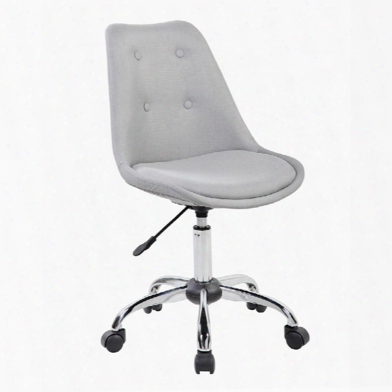 Rta-k460-gry Techni Mobili Armless Task Chair With Buttons. Color: