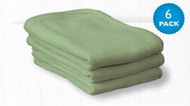 Thermasoft Collection Cb-00-mt-06 40" Blankets With 100% Cotton Knit Thermal Sewn Hem In