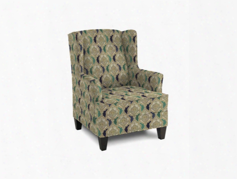 Wingate Collection 11130-02/be110-5 31" Accent Chair With Fabric Upholstery Tapered Legs Wingback And Contemporary Style In Woven Tapestry