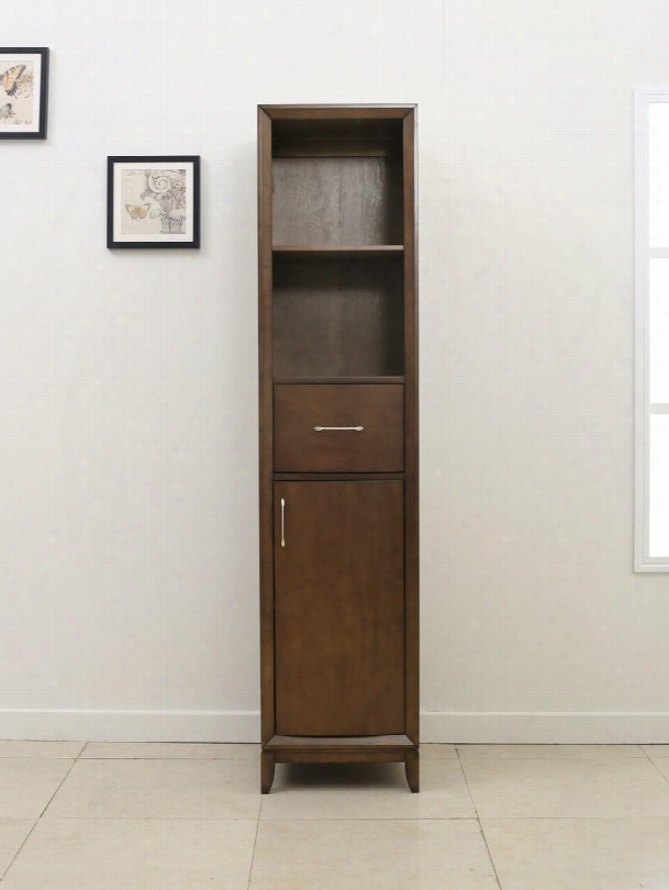 Wlf7032 78" Tall Side Cabinet With 1 Soft Closing Passage 2 Shelves And 1 Soft Closing Drawer In Antique