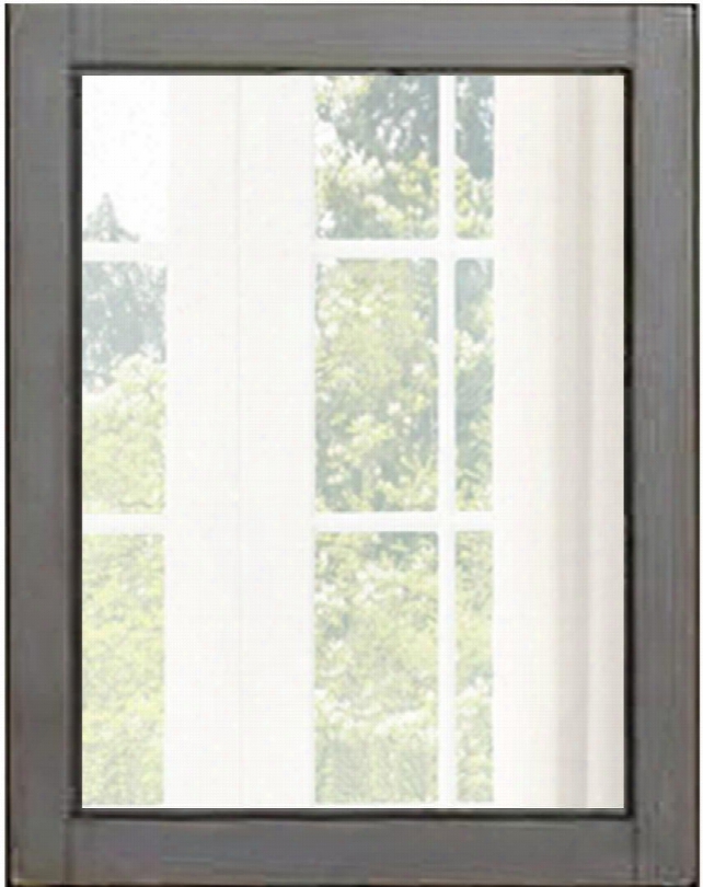 Wlf7036-24-m 24" Mirror With Rectangle Shape Grey Frame And Mdf In