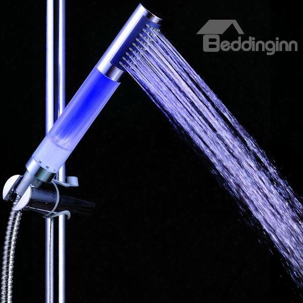 7 Colors Temperature Changing Led A Grade Abs Chrome Finish Hanldheld Shower Head